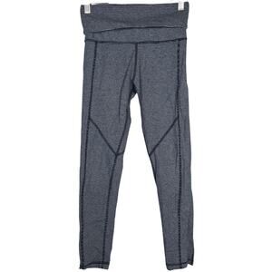 Calvin Klein Performance Navy Stripe Fold‎ Over Leggings S